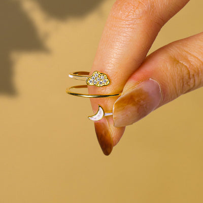 To My Daughter "You always brighten my days" Moon Ring