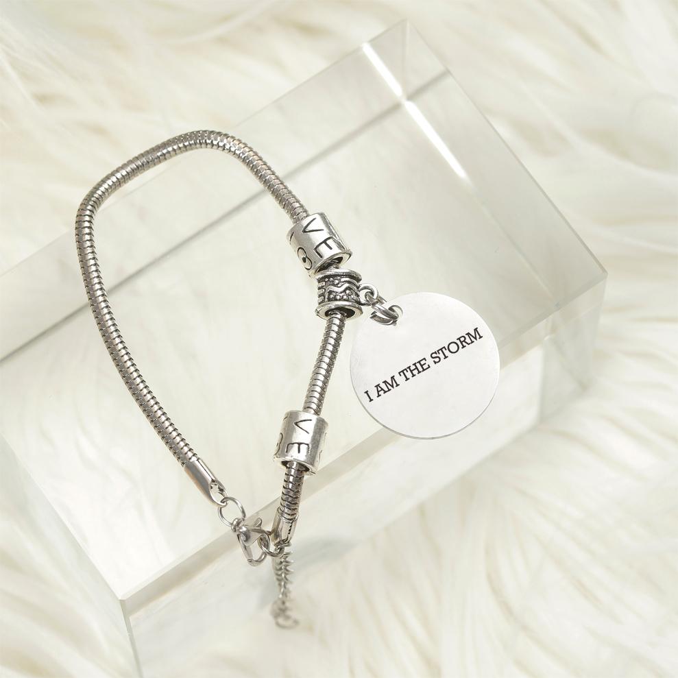 To My my Granddaughter "I AM THE STORM " Bracelet