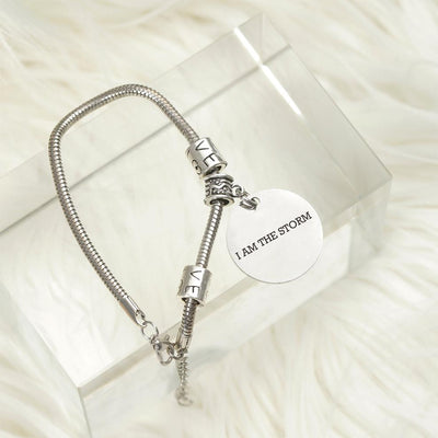 To My my Granddaughter "I AM THE STORM " Bracelet