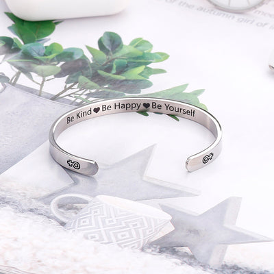 To My Daughter "BE KIND, BE HAPPY and BE YOURSELF" Bracelet