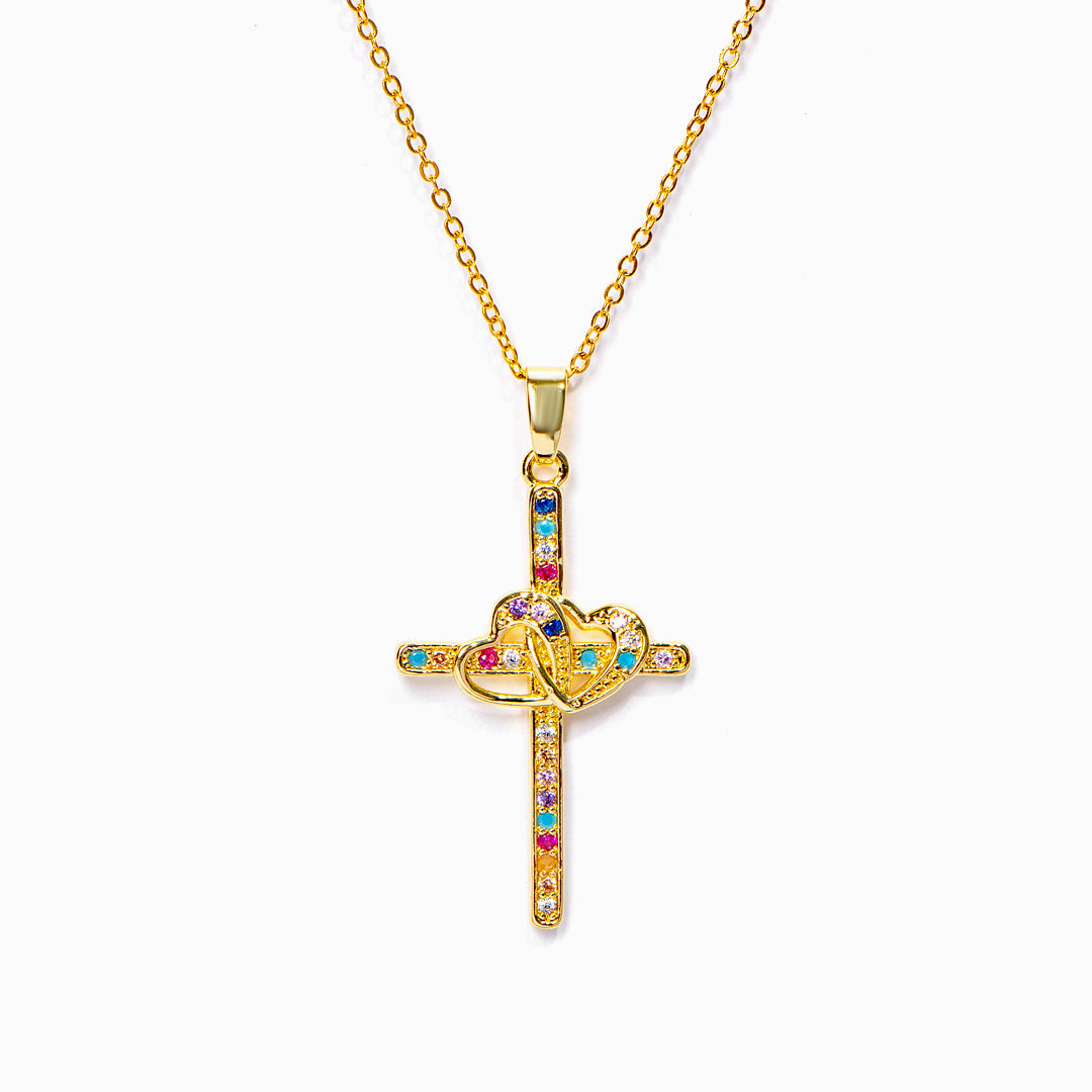 To My Daughter "Love Forever" Cross Necklace