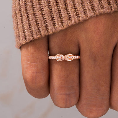 "Mother & Daughter Linked Together Love Forever" Infinite Love Ring