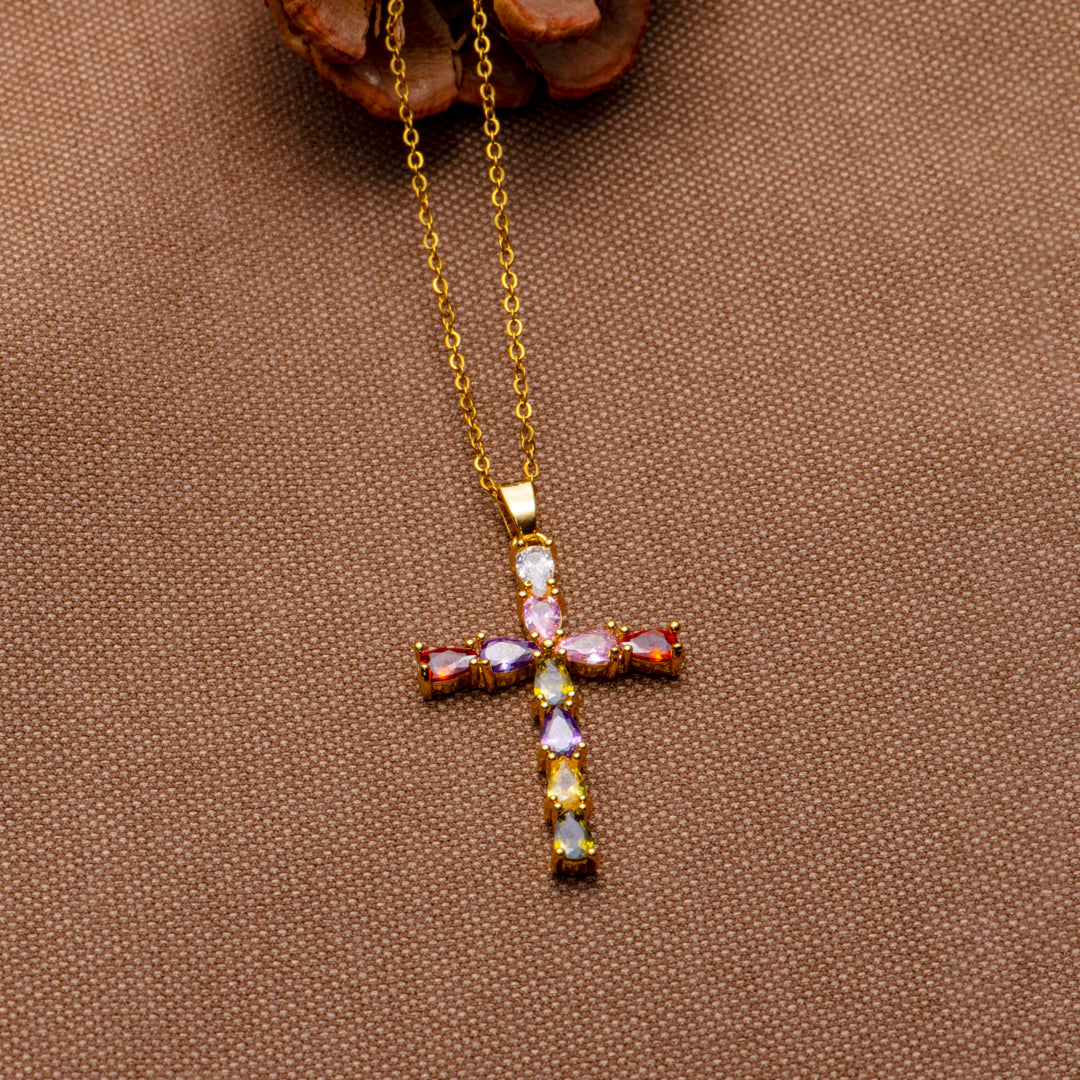 To My Daughter "Never give up" Cross Necklace