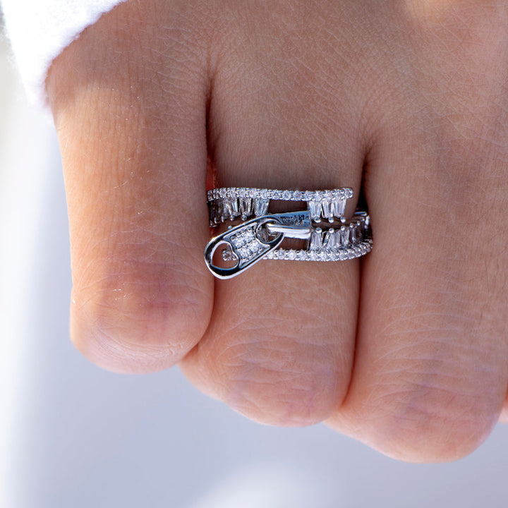 To My Granddaughter "Zip Up the negative words and speak victory into your future." Zip Ring