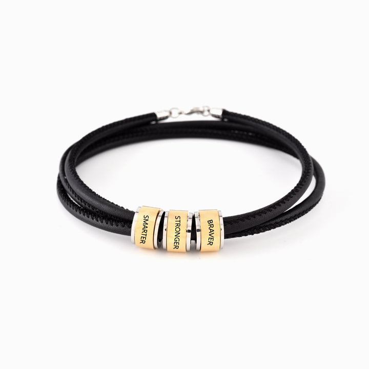 Grandson bracelet with inspirational message on white background