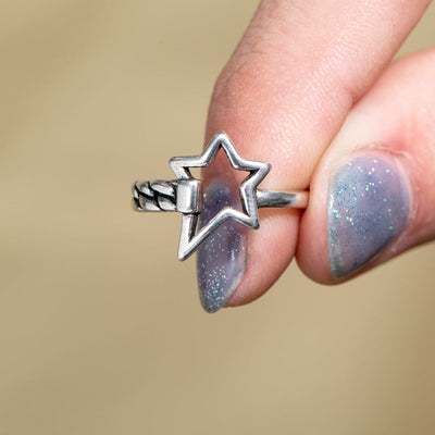 To My Granddaughter "I will love you forever" Star Chain Ring