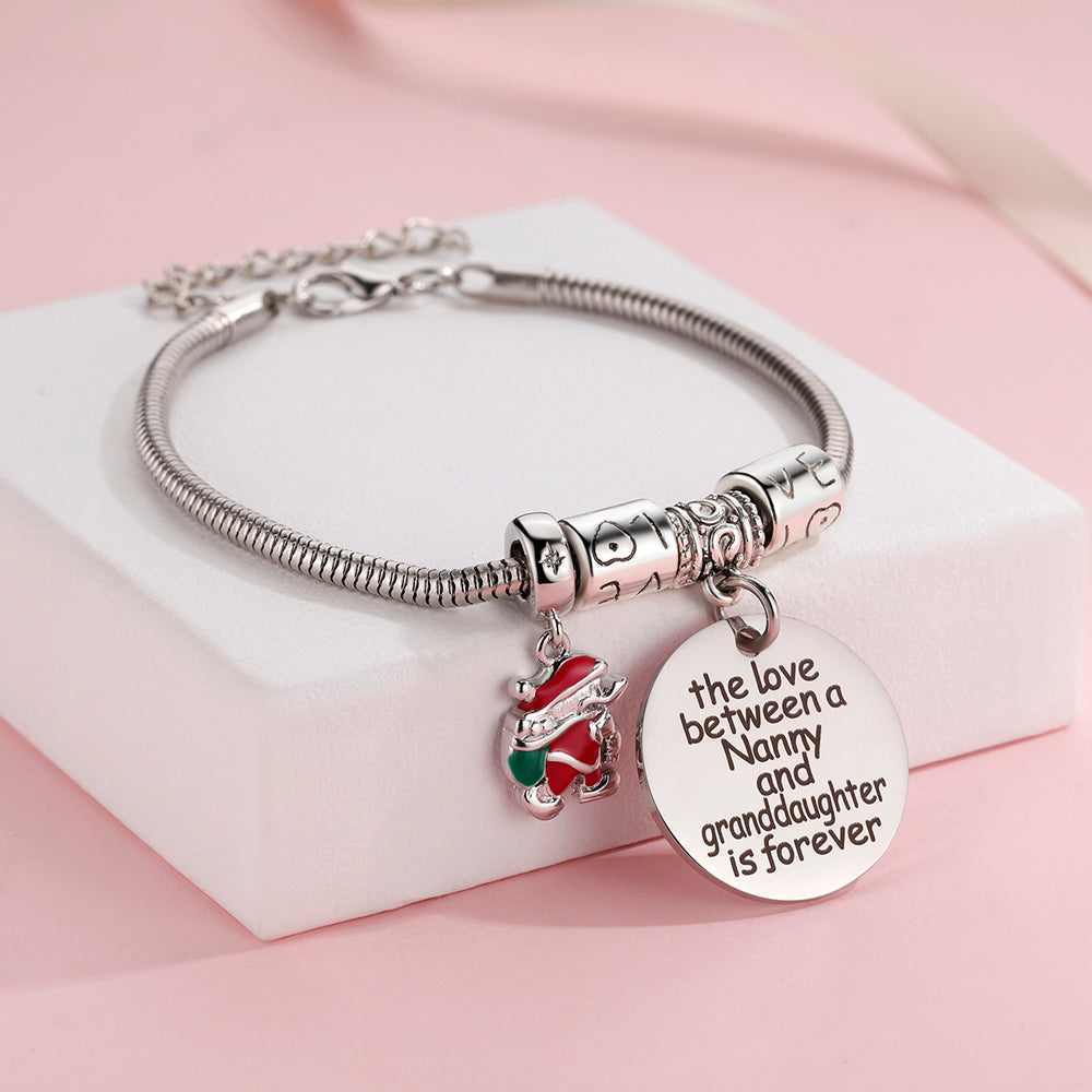 To My Granddaughter "Always in my heart" Charm Bracelet