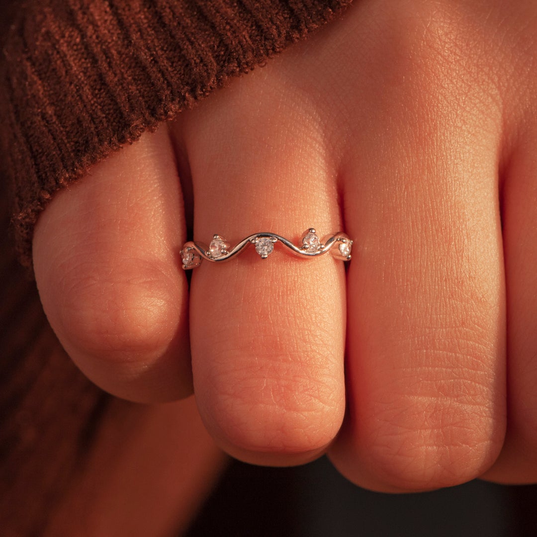 "I will be there for you through them all." Wave Ring