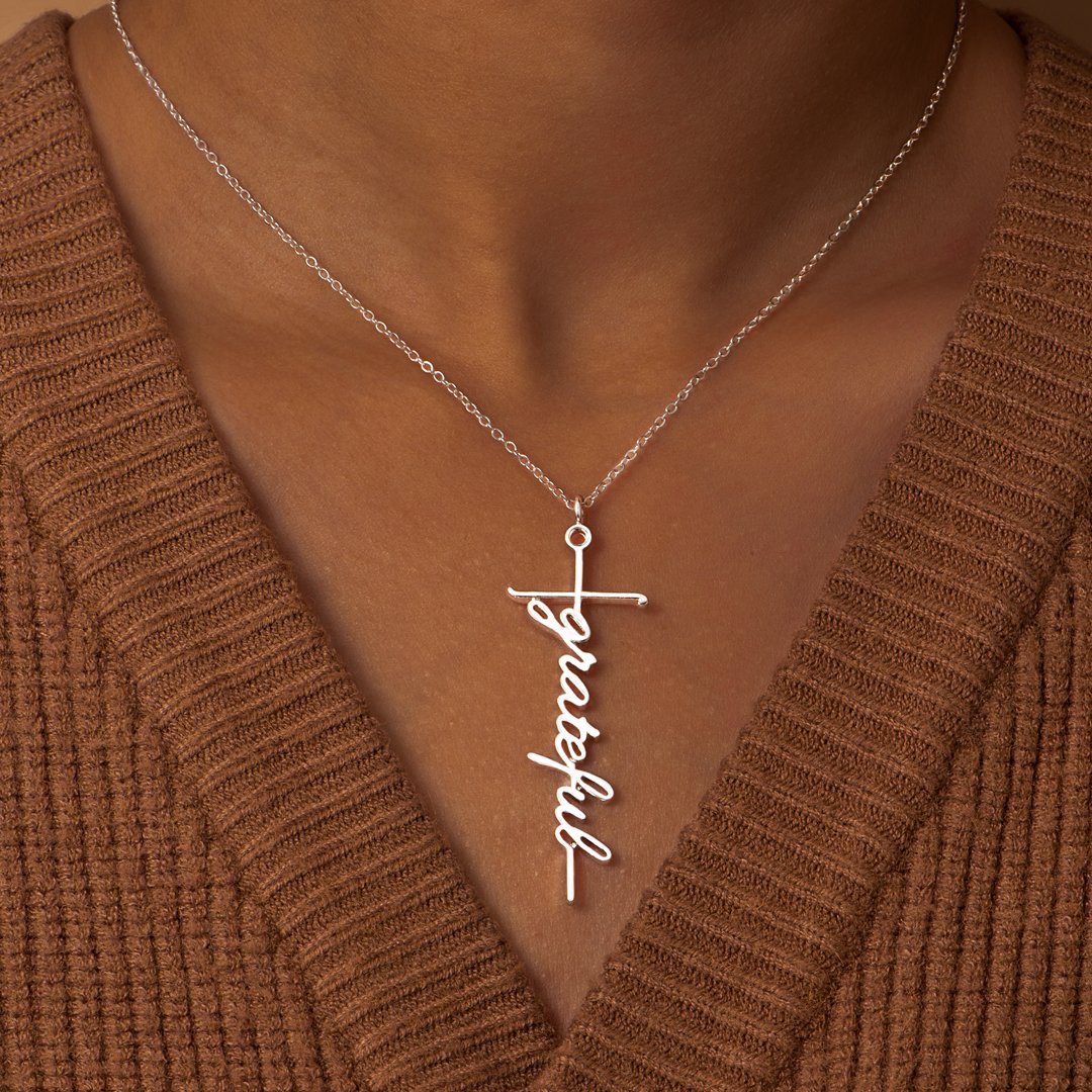 "Be grateful for the gift of life. Thank God for the failures and the successes. " necklace