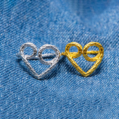 To My Granddaughter "Forever Linked Together" Heart Ring