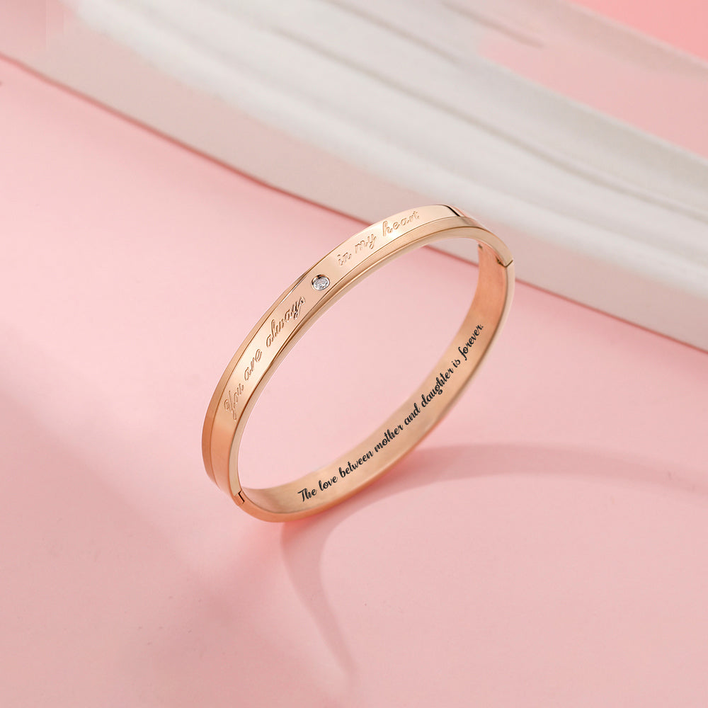 To My Daughter "The love between mother and daughter is forever." Bracelet