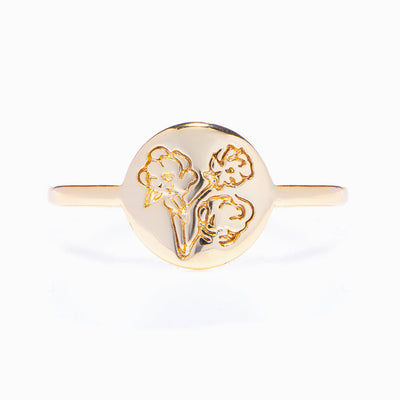 To My Mother "You deserve all the flowers" Flower Ring