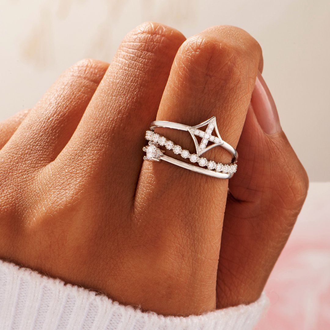 "Have the courage of a kite. Do not fly with the wind, fly against the wind! Adjustable" Ring