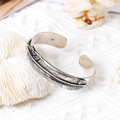 "Be as a Feather" Feather Bangle