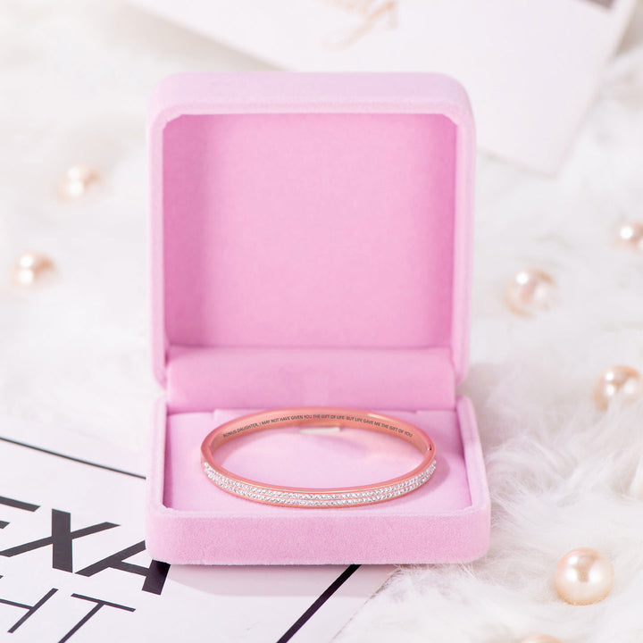 To My Bonus Daughter "I Didn't Give You Life, But Life Gave Me You." Bracelet