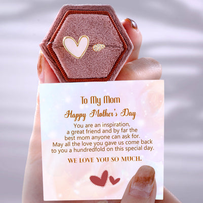 To My Mother "Best Mom" Warm Heart Ring