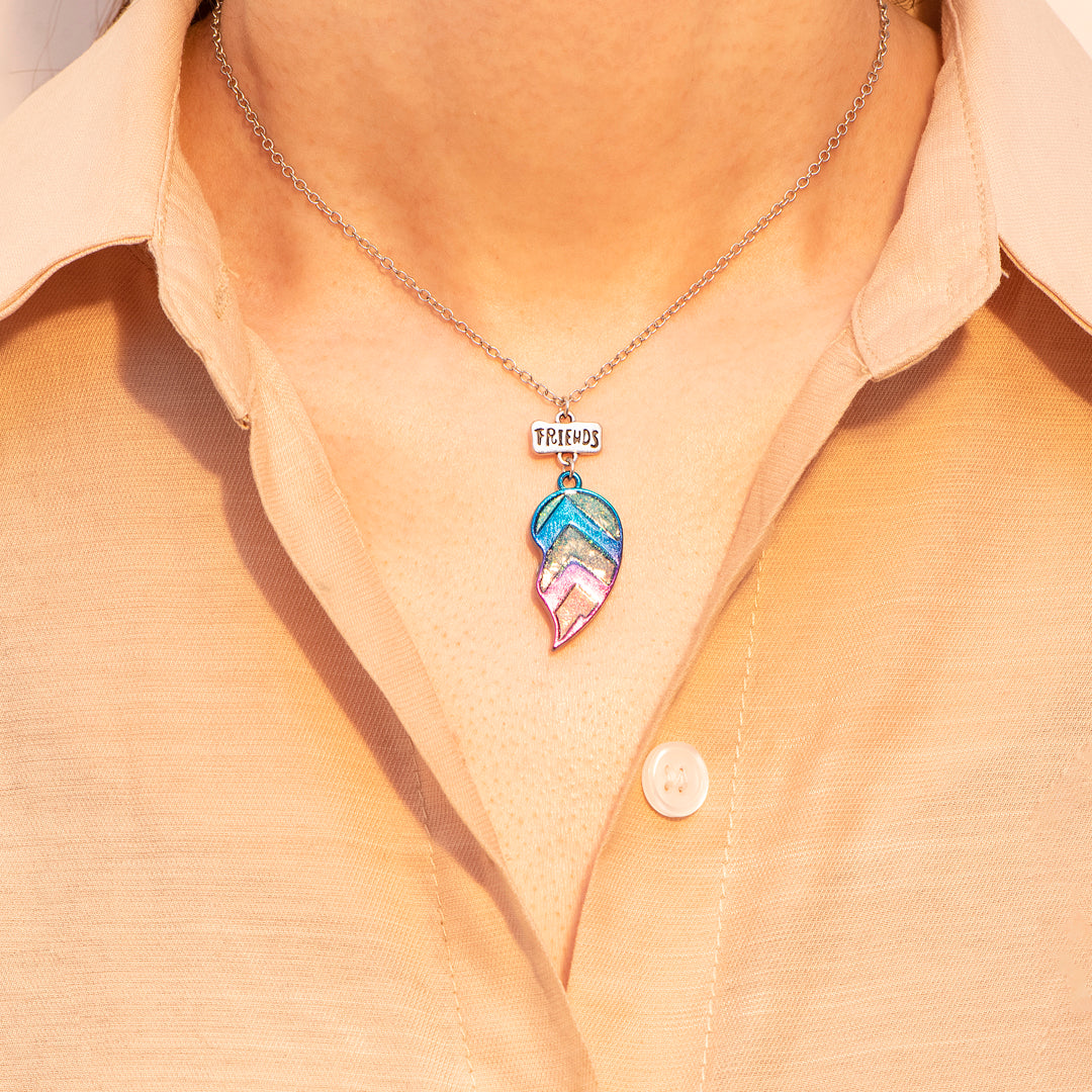 To My Best Friend "NOT SISTERS BY BlOOD BUT SISTERS BY HEART" One Heart Necklace