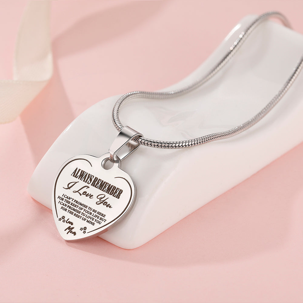 To My Daughter "Forever Love" Heart Necklace