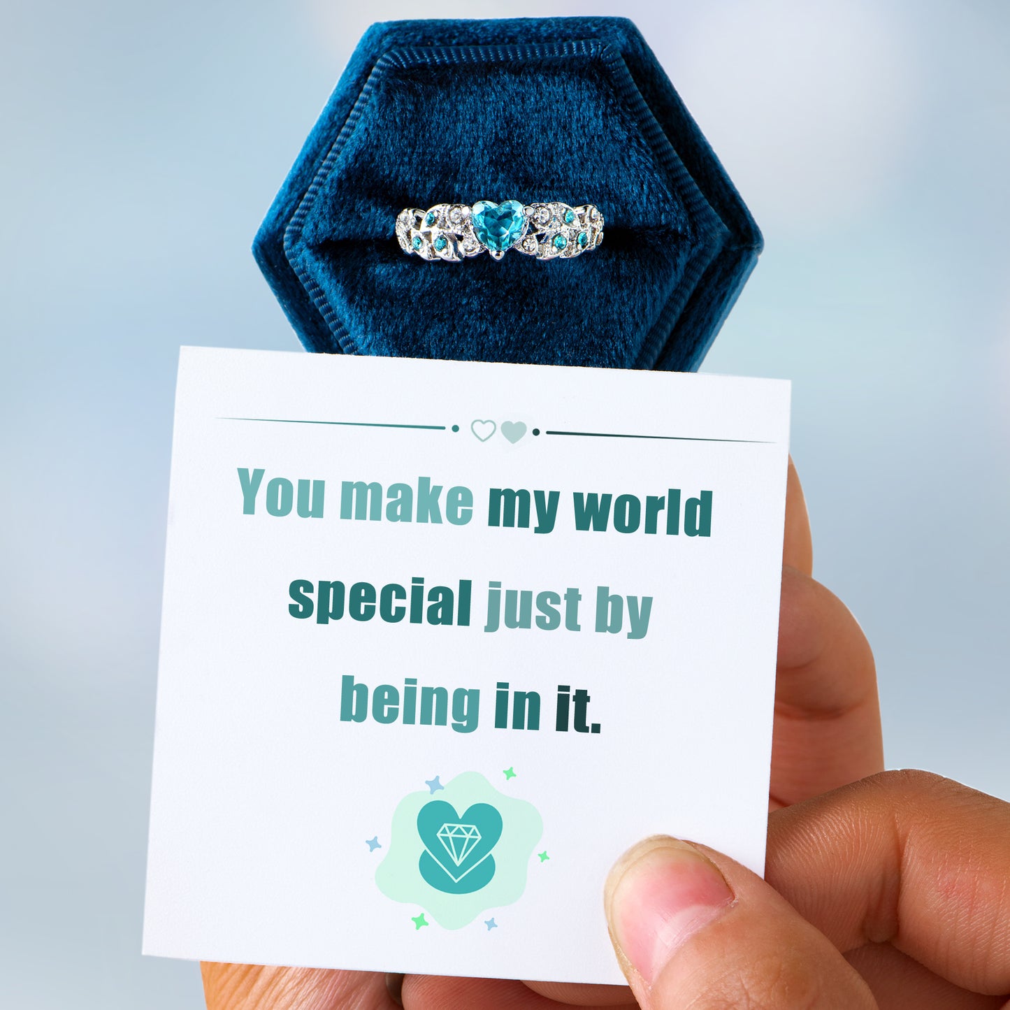 "You make my world special just by being in it" Ring
