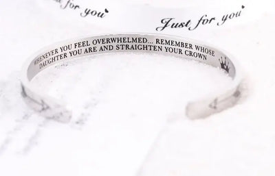 [Multiple Family Members] "WHENEVER YOU FEEL OVERWHELMED... REMEMBER WHOSE... YOU ARE AND STRAIGHTEN YOUR CROWN" BRACELET AND MEN'S BRACELETS - SARAH'S WHISPER