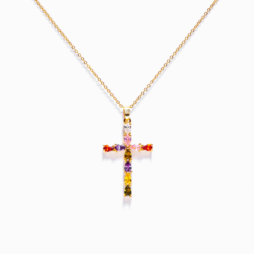 To My Daughter "Never give up" Cross Necklace