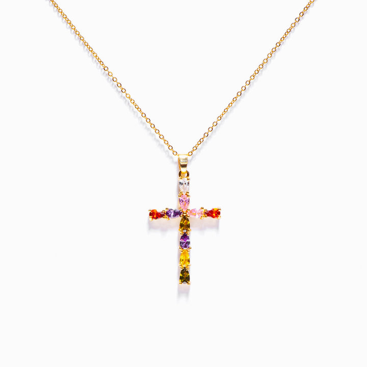 To My Daughter "Never give up" Cross Necklace