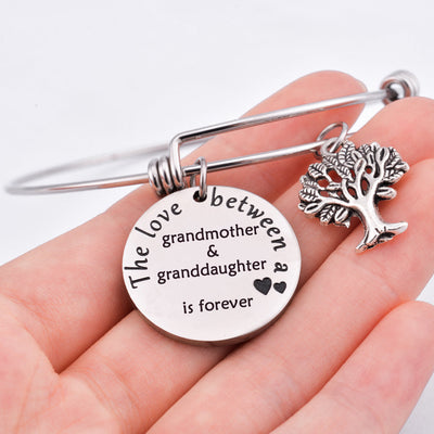 To My Granddaughter "Deeply rooted" Pendant Bracelet