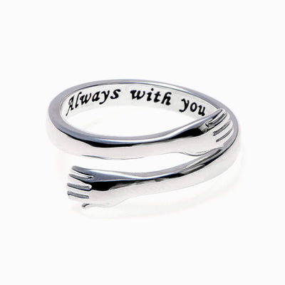To My Daughter "Aways in my heart" Hug Ring