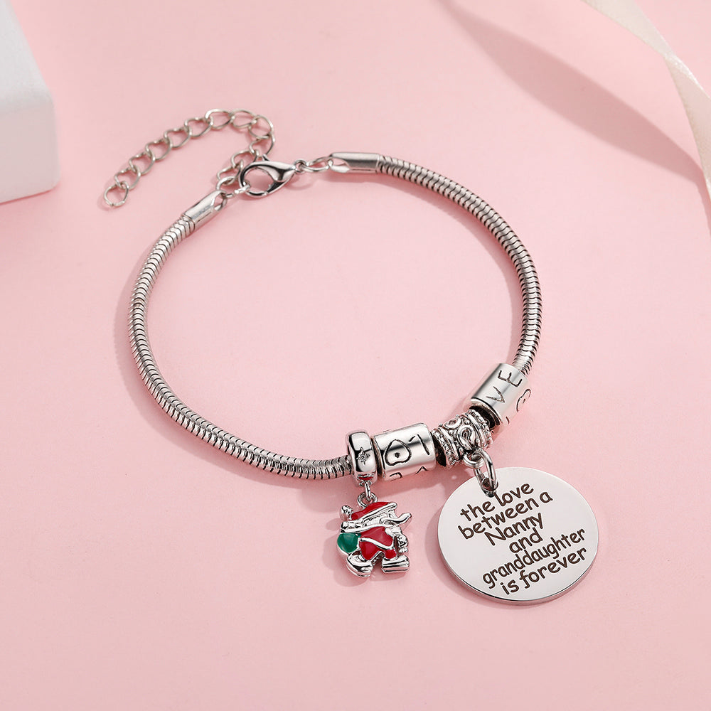 To My Granddaughter "Always in my heart" Charm Bracelet