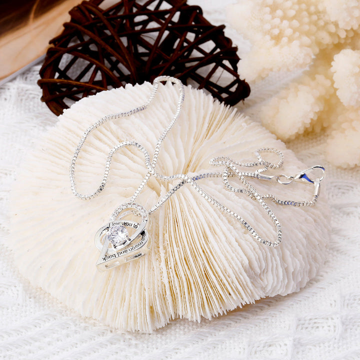 To My Granddaughter "Love you to the moon and back" Sweetheart Necklace