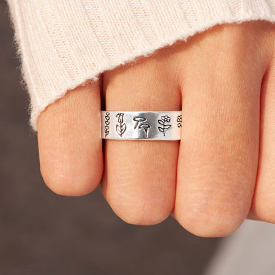 "You belong among the wildflowers" Flowers Ring