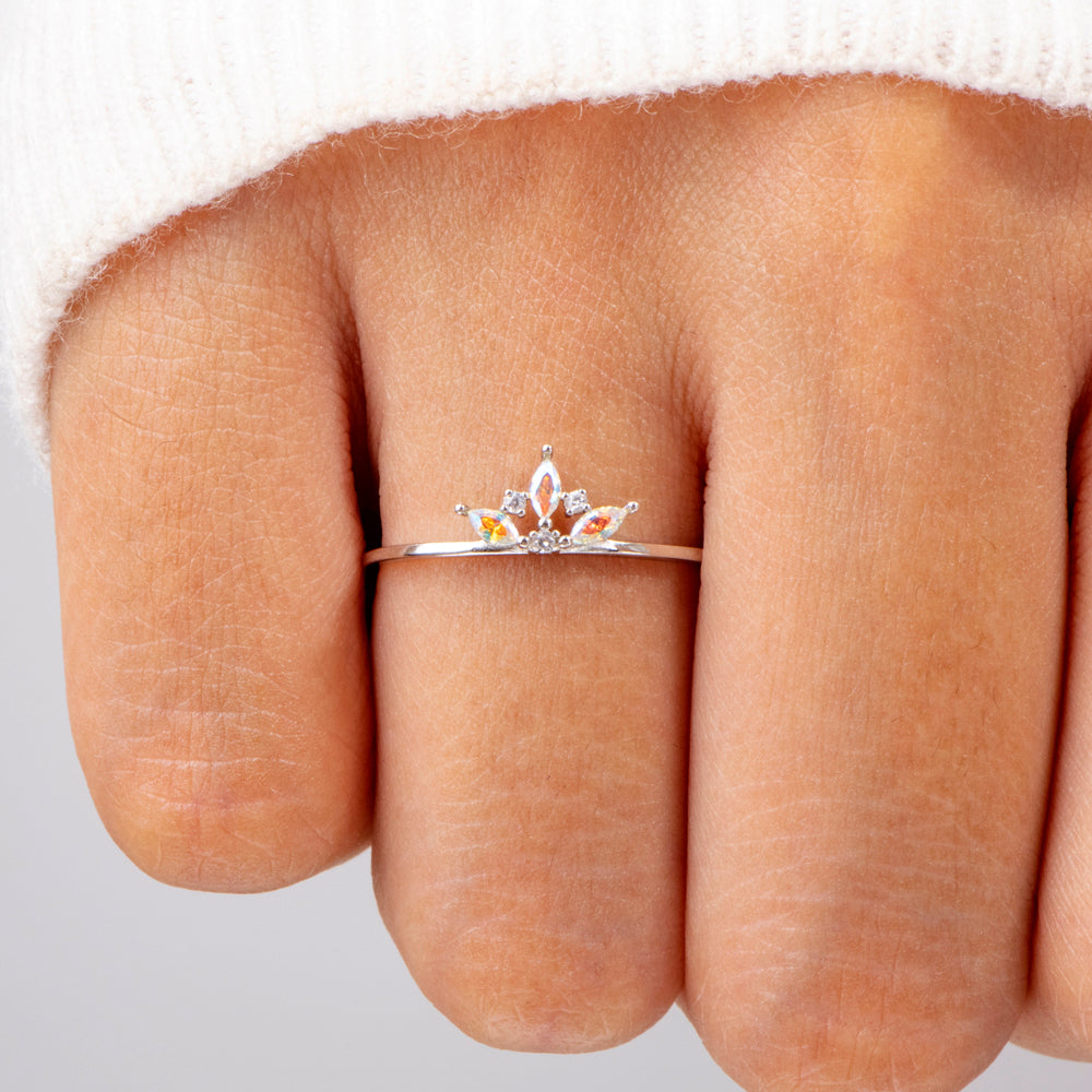 To My Granddaughter "Straighten your Crown" Crown Ring