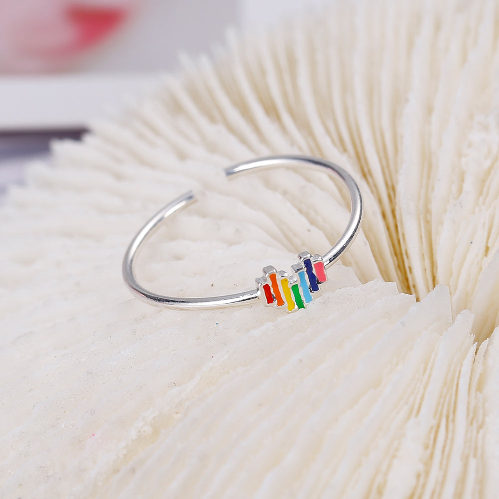 To My Daughter "Never lose hope." Rainbow Ring