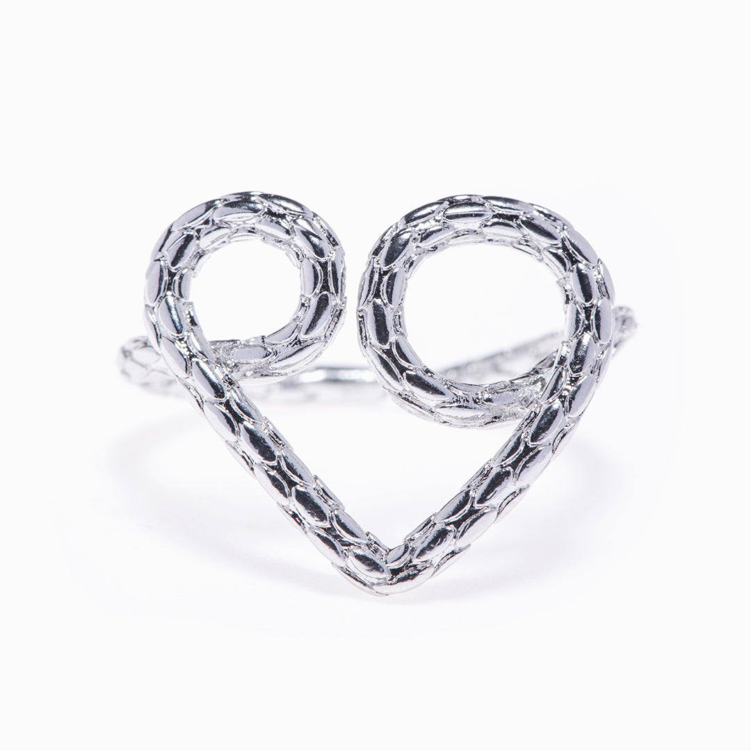 To My Granddaughter "Forever Linked Together" Heart Ring