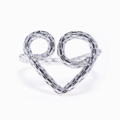 To My Granddaughter "Forever Linked Together" Heart Ring