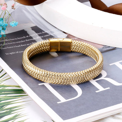 "Work Hard" Golden Bracelet