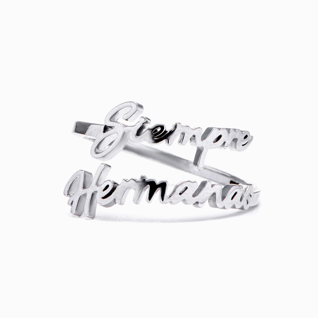 To My Best Friend "NOT SISTERS BY BlOOD BUT SISTERS BY HEART" Custom Name Ring