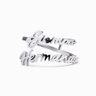 To My Best Friend "NOT SISTERS BY BlOOD BUT SISTERS BY HEART" Custom Name Ring