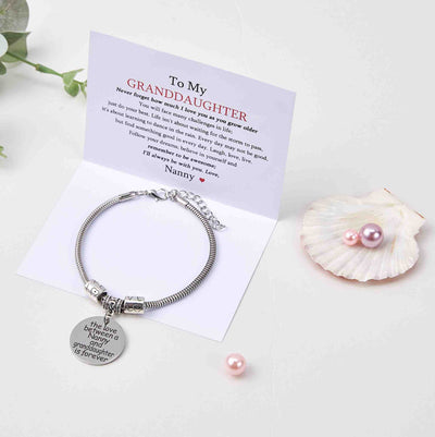 To My GRANDDAUGHTER "The love between a Nanny and Granddaughter is forever" Bracelet - SARAH'S WHISPER