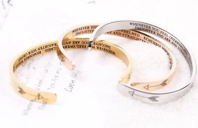 [Multiple Family Members] "WHENEVER YOU FEEL OVERWHELMED... REMEMBER WHOSE... YOU ARE AND STRAIGHTEN YOUR CROWN" BRACELET AND MEN'S BRACELETS - SARAH'S WHISPER