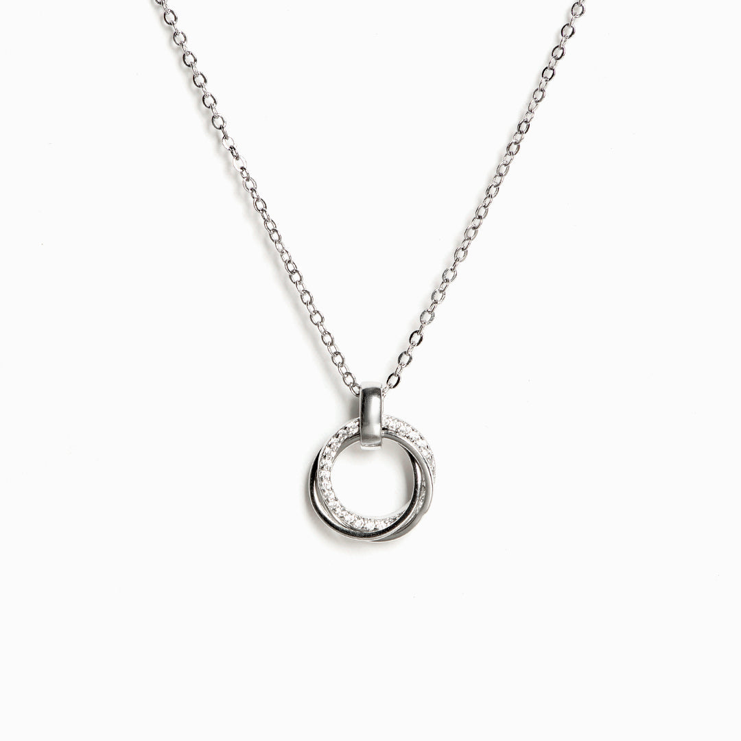 To Our Daughter "You will never outgrow our hearts" Triple Ring Necklace