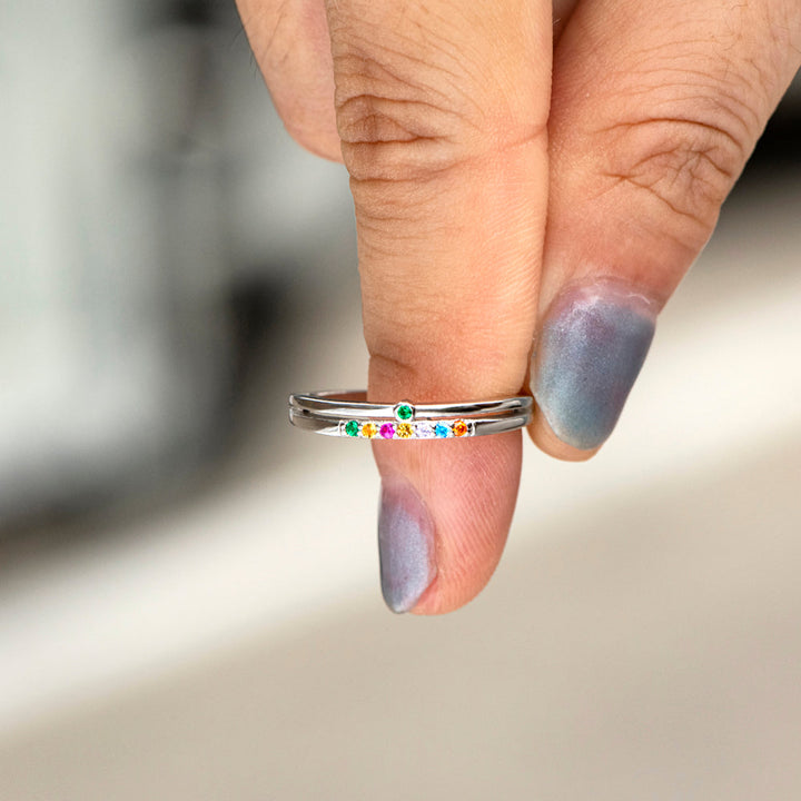 [Custom Birthstone] To our Mother "You are more than enough" Birthstones Family Ring