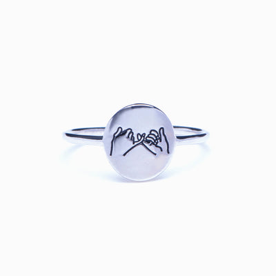 To My Best Friend "Ride or Die Pinky Promise" Ring