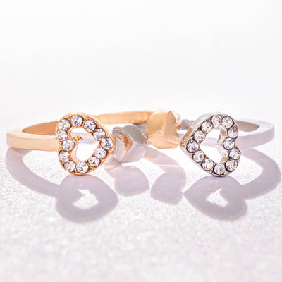 To My Granddaughter "Fill my heart with never-ending love" Double Heart Ring