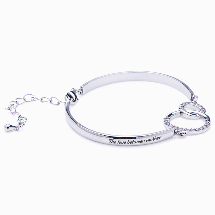 To My Daughter "The Love between a Mother & Daughter is Forever" Double Ring Bracelet