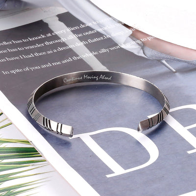 To My Granddaughter "Moving forward" Line Bracelet