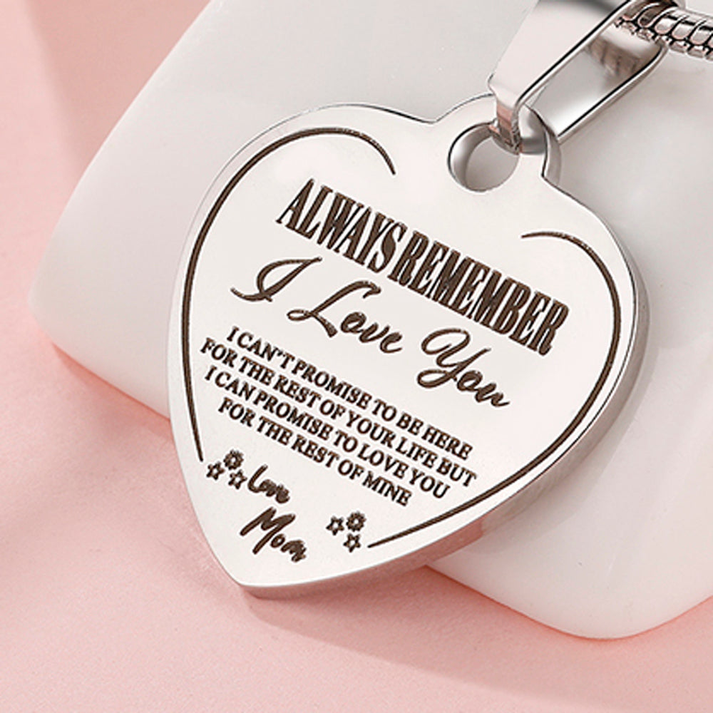 To My Daughter "Forever Love" Heart Necklace