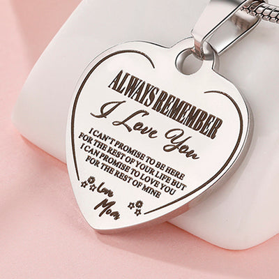To My Daughter "Forever Love" Heart Necklace