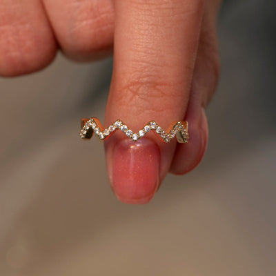 To My Best Friend "Be there for you" Zigzag Ring