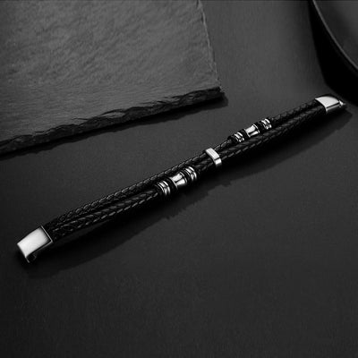 To My Son "A link can never be undone" Leather Braided Bracelet